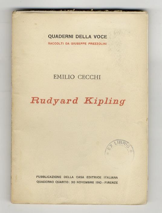 Rudyard Kipling - Emilio Cecchi - copertina