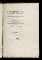 Storia ed analisi degli antichi Romanzi di Cavalleria e dei primi Poemi Romanzeschi d'Italia, con dissertazioni sull'origine, sugli istituti, sulle cerimonie de' cavalieri, sulle corti d'amore, sui tornei, sulle giostre ed armature de' paladini, sull