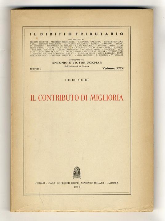 Il contributo di miglioria - Guido Guidi - copertina
