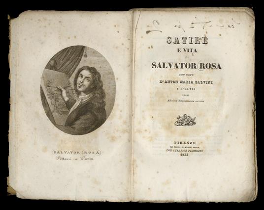 Satire e vita di Salvator Rosa, con note d'Anton Maria Salvini ed altri. Edizione diligentemente corretta - Salvator Rosa - copertina