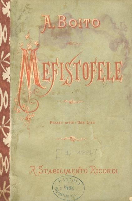Mefistofele. Opera - Arrigo Boito - copertina