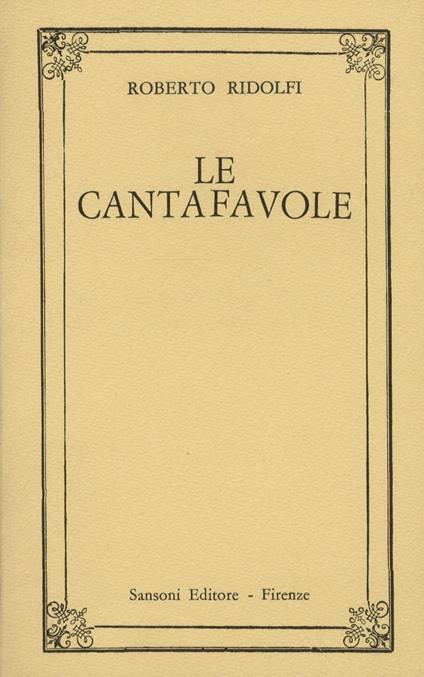 Le cantafavole - Roberto Ridolfi - copertina