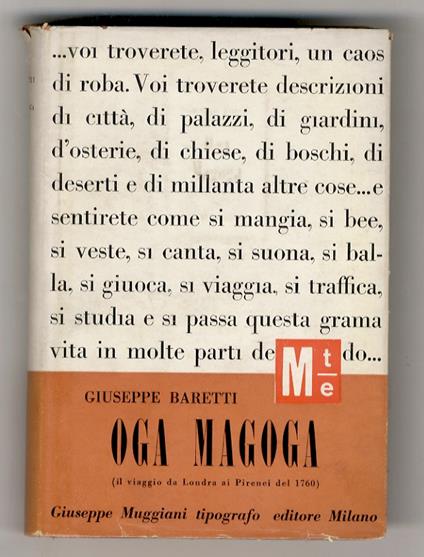 Oga Magoga. [Il viaggio da Londra ai Pirenei, 1760] - Giuseppe Baretti - copertina