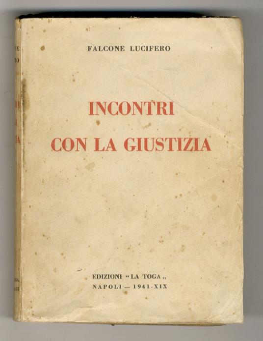 Incontri con la giustizia - Falcone Lucifero - copertina