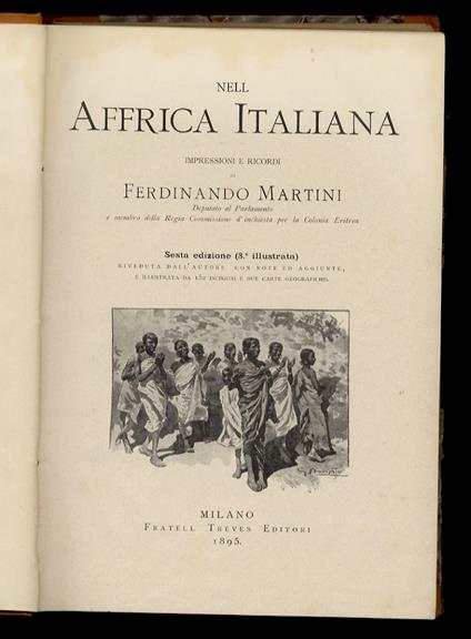 Nell'Affrica Italiana. Impressioni e ricordi [...] Sesta edizione (3a illustrata) [...] - Ferdinando Martini - copertina