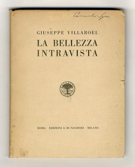 La bellezza intravista. Liriche - Giuseppe Villaroel - copertina