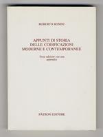Appunti di storia delle codificazioni moderne e contemporanee. Terza edizione con una appendice