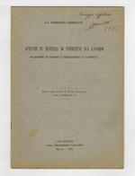 Appunti in materia di infortuni su lavoro. Occasione di lavoro e regolamenti di fabbrica