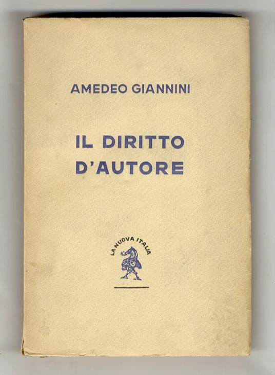 Il diritto d'autore - Amedeo Giannini - copertina