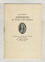 Esperienze de' suoni e de' ghiacci. Stampato per conto di G.C. Sansoni editori in Firenze come augurio agli amici per l'anno 1985