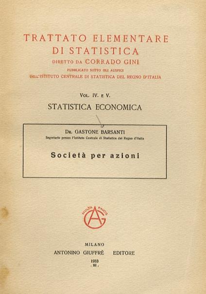 Società per azioni - Gastone Barsanti - copertina