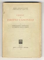 Corso di diritto canonico. I. Introduzione sistematica al diritto della Chiesa