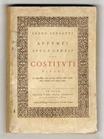 Appunti sulla genesi dei Costituti Pisani. (In appendice: una versione italiana dello studio dello Schaube sullo stesso tema)