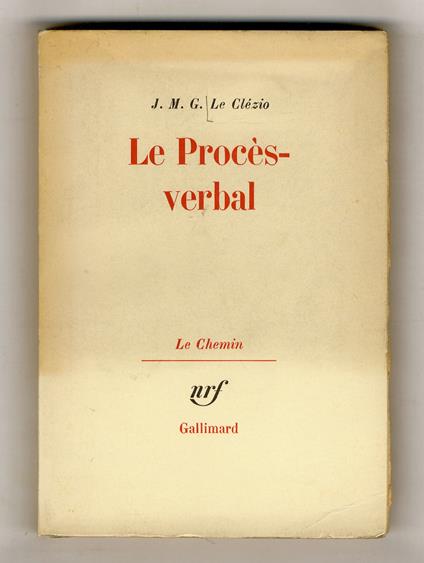 Le Procès-verbal - Jean-Marie Gustave Le Clézio - copertina