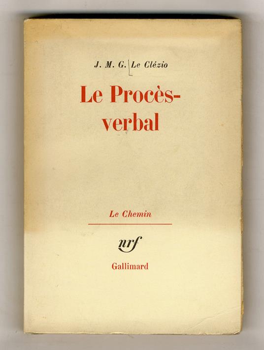 Le Procès-verbal - Jean-Marie Gustave Le Clézio - copertina