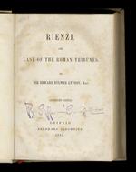 Rienzi. The last of the Roman tribunes [...] Copyright Edition