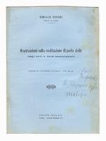 Osservazioni sulla costituzione di parte civile degli enti e della associazioni