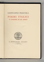 Poemi italici e canzoni di Re Enzio