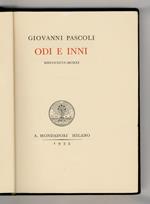 Odi e inni. MDCCCXCVI-MCMXI
