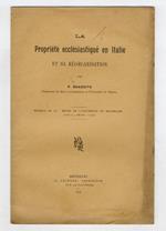 La propriété ecclesiastique en Italie et sa réorganisation