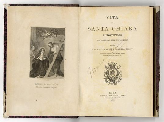 Vita di santa Chiara di Montefalco, dell'ordine degli eremiti di S. Agostino (...) - Lorenzo Tardy - copertina