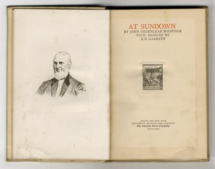 At sundown [...] with designs by E.H. Garrett - John Greenleaf Whittier - copertina