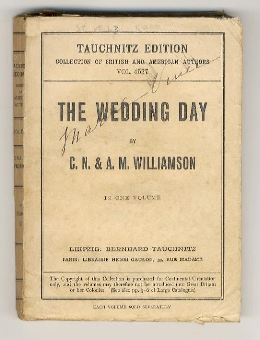The wedding day. Copyright Edition - Charles Norris Williamson - copertina