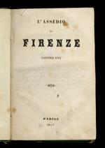 L' assedio di Firenze. Capitoli XXX