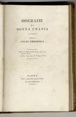 Disgrazie di Donna Urania ovvero Degli studj femminili