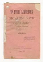 Un furto letterario di Giovanni Bovio. Cenno critico. Sesta edizione, seconda della Casa