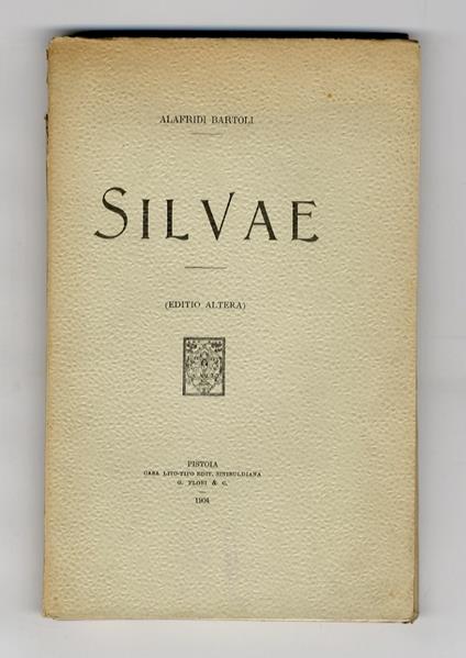 Silvae. (Editio altera) - copertina