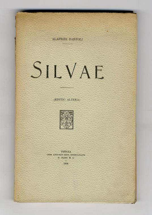 Silvae. (Editio altera) - copertina