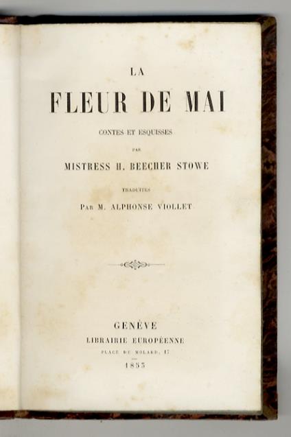 La fleur de mai, contes et esquisse. Traduites par M. Alphonse Viollet - copertina
