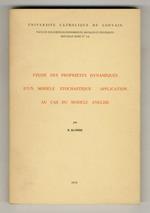 Etudes des proprietés dynamiques d'un modèle stochastique: application au cas du modèle anelise
