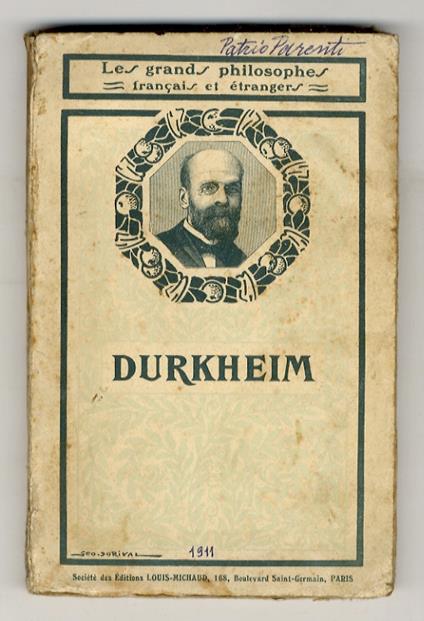 Emile Durkheim. Choix de Textes avec Etude du sistème sociologique - copertina