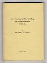 Die verfassungsrechtliche Grundlage des Interventionismus [Le basi costituzionali dell'interventismo](BV 31 bis IIIa)