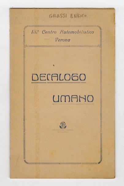 Comando III Centro Automobilistico Verona - copertina