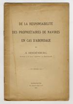 De la responsabilité des propriétaires de navires en cas d'abordage