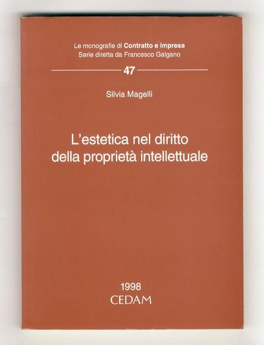 L' estetica nel diritto della proprietà intellettuale - copertina