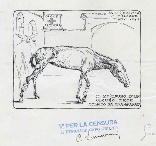 “Il restauro d'un oscuro eroe colpito da una granata”. (Un mulo degli anziani) - copertina