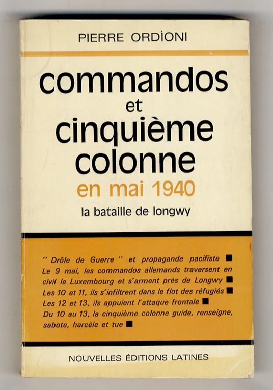 Commandos et cinquième colonne en Mai 1940. La bataille de Longwy - copertina