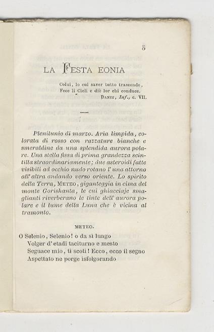 La festa Eonia - copertina