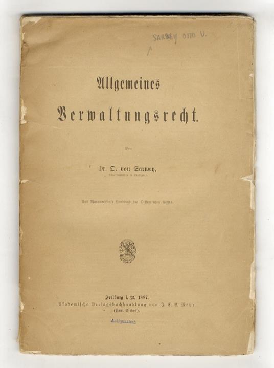 Allgemeines Verwaltungsrecht - copertina