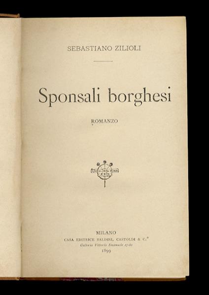 Sponsali borghesi. Romanzo - copertina