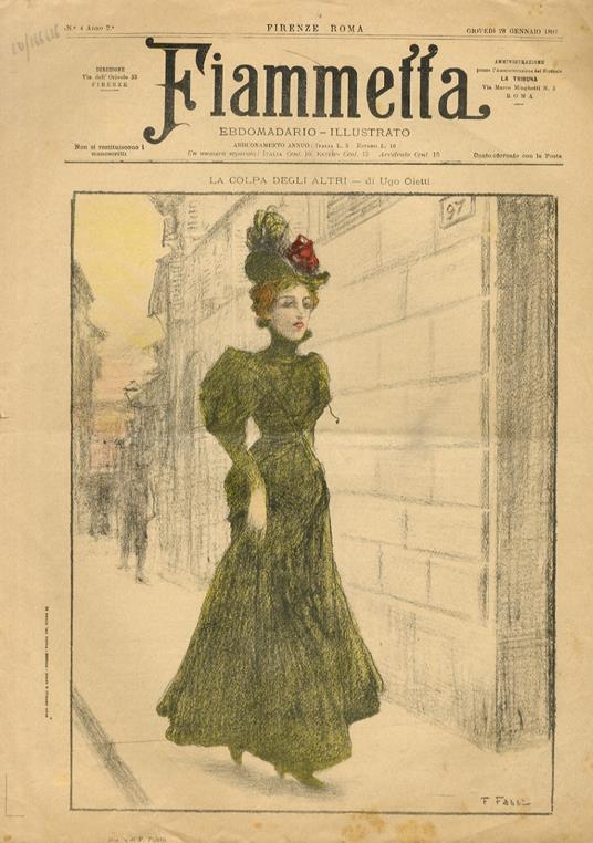 FIAMMETTA. Ebdomadario illustrato. Anno 2. N. 4. Giovedì 28 gennaio 1897 - copertina