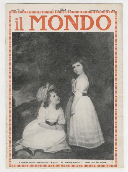 MONDO (IL). Rivista settimanale illustrata per tutti. Anno VI: 1920. Fascicoli numero: 1, 2, 3, 4, 5, 7, 9, 10, 11, 12, 13, 14, 15, 16, 17, 18, 19, 20, 21, 22, 23, 24, 25, 27, 28, 29, 30, 31, 33, 35, 38, 39, 40 - copertina