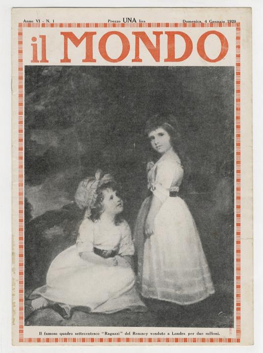 MONDO (IL). Rivista settimanale illustrata per tutti. Anno VI: 1920. Fascicoli numero: 1, 2, 3, 4, 5, 7, 9, 10, 11, 12, 13, 14, 15, 16, 17, 18, 19, 20, 21, 22, 23, 24, 25, 27, 28, 29, 30, 31, 33, 35, 38, 39, 40 - copertina
