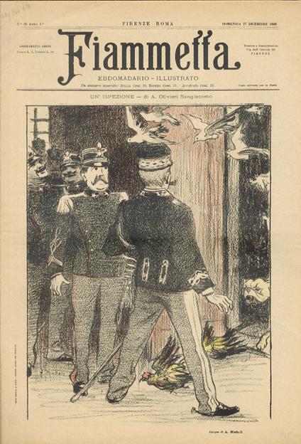 FIAMMETTA. Ebdomadario illustrato. Anno 1. N. 35. Domenica 27 dicembre 1896 - copertina