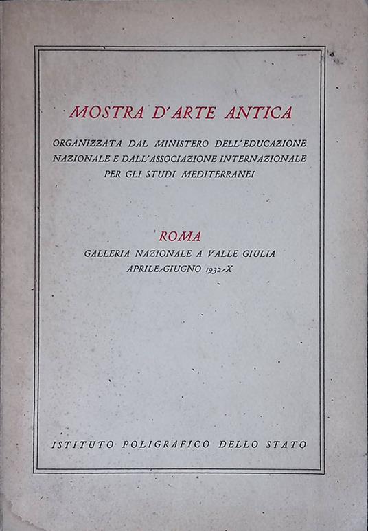 Mostra d'arte antica - copertina