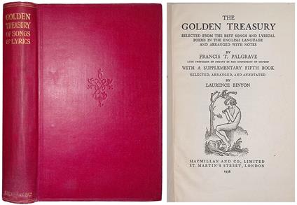 The Golden Treasury. Selected from the best songs and lyrical poems in the english language and arranged with notes - copertina